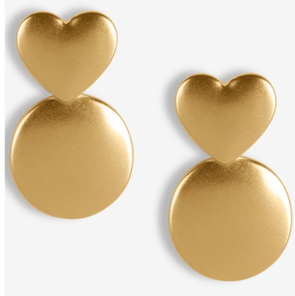 NWT Lucky Brand Heart & Circle Drop Earrings - Picture 3 of 5